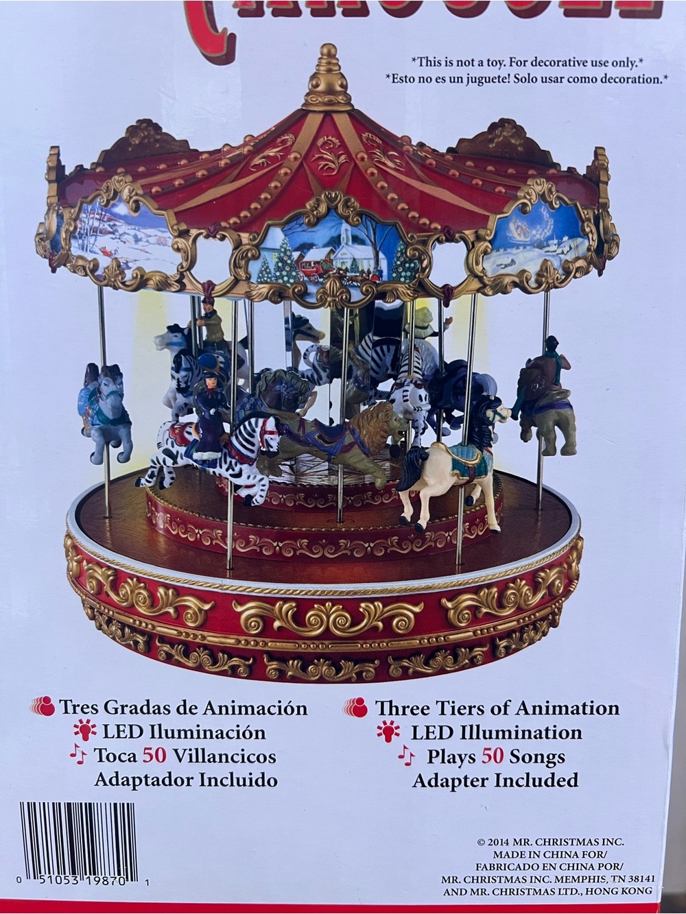 Mr. Christmas, Triple Decker Carousel, Lights, Music, Animation, Works! LOOK! - Picture 10 of 11